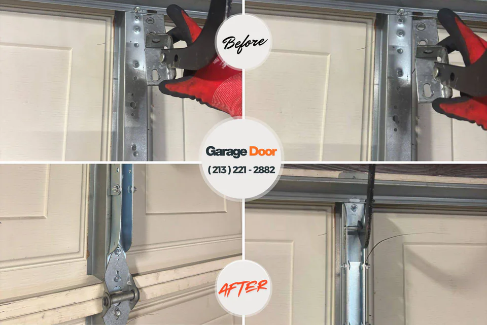 Before and after: garage door repair Zellwood, FL